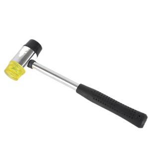 Martillo de instalación OEM con cabezal de goma redondo de 30 mm, eje metálico y mango negro para uso en instalaciones - Product Image 5