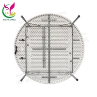 HYC-T01P moderne 6ft en plastique pliant salle à manger ensemble 6ft Tables de mariage pour événement maison hôtel meubles pliable fonction barre
