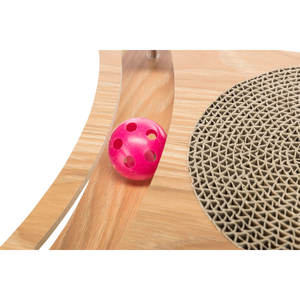 Griffoir en carton avec jouets 35 x 4 x 35 cm pour chats - Product Image 6