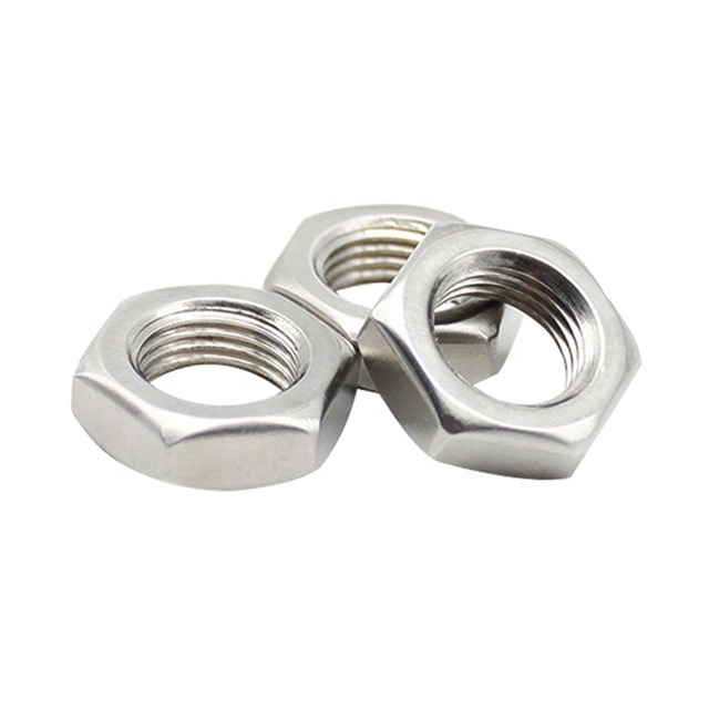 In Stock 304 Stainless Steel 18-8 Hex Thin 7/16 Inch Jam Nut