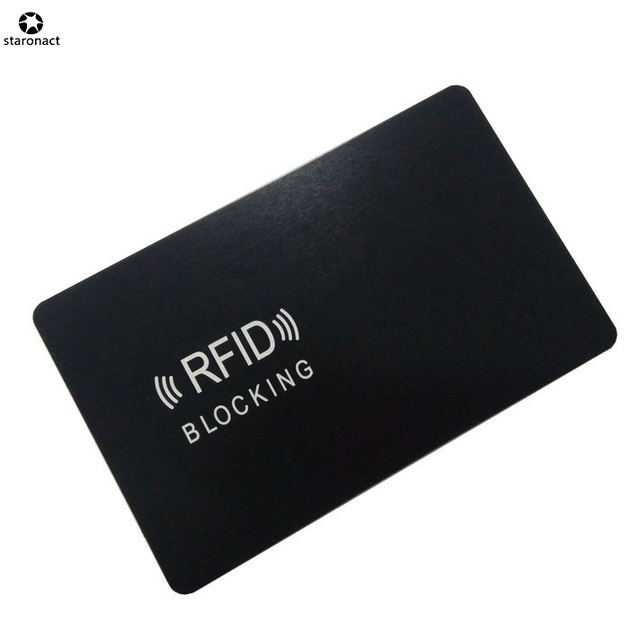2026 New Portable NFC RFID Blocking Cards Waterproof Credit ID Protection Anti-theft Metal RFID Blocking Card for Wallet