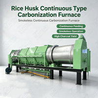 Four de carbonisation continu sans fumée pour coques de riz et charbon de noix