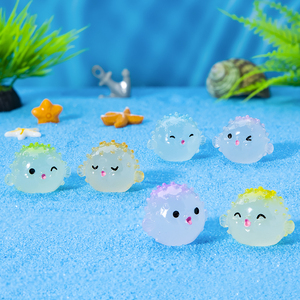 Nuovi Charm in Resina 3D a Tema Corallo e Oceano, Amici del <span class=keywords><strong>Mare</strong></span>, Pesce Puffer Fugu Luminoso, per Custodie, Vendita all'Ingrosso - Product Image 5