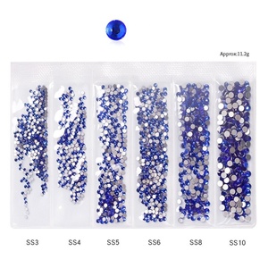ZHI JIA Luxurious 3D 6 Sizes Mixed Flatback Nail Rhinestones AB Aurora Clear Topaz Gold <strong>Ruby</strong> Sapphire Purple Glass Diamonds - Product Image 3