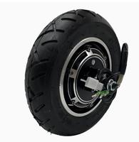 Moteur de roue électrique pour trottinette et skateboard 10 pouces 36V 48V 350W avec frein à disque et pneus