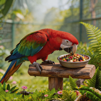 Pakan Burung Buah dan Sayuran yang Diperkaya Vitamin Alami untuk Macaw African Grey Parrot Diet Harian Pakan Pelet Umur Simpan 2 Tahun