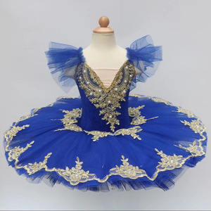 Vestito da ballo <span class=keywords><strong>con</strong></span> maniche a sbuffo, scollo a V, perle ricamate, strass, tutù da <span class=keywords><strong>ballerina</strong></span>, gonne da ballo, costume da palcoscenico per bambini - Product Image 5