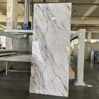 Paneles de Pared de Mármol Minimalistas Modernos, PVC UV, Resistentes a las Manchas, Fáciles de Limpiar, Duraderos, para Hoteles, Apartamentos, Almacenes Comerciales