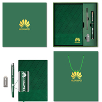 Logo personnalisé Fournitures de bureau et papeterie Ensembles de promotion professionnelle avec clé USB Stylo A5 Cahier en cuir Coffret cadeau exquis