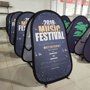 Custom Vintage Pop up a Frame Banners with Zinc-plated Steel Frame Polyester Material Tension <b>Screen</b> Backdrop Logo and Stand - Product Image 4