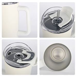 Gradient Ramp 40oz 304 Taza térmica de viaje de acero inoxidable con pajita y Asa Taza termo portátil para coche logotipo personalizable - Product Image 5