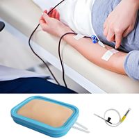Kit de Práctica de Inyección Intravascular Premium con Modelo Anatómico de Silicona y Almohadilla de Sutura para Entrenamiento en Ciencias Médicas