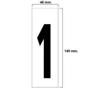 Numero Adesivo 46x140 mm. No. 1 - Product Image 2