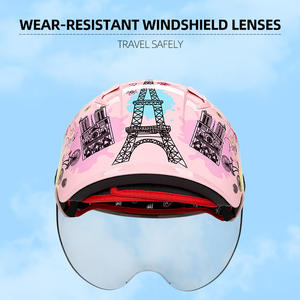 Casques de moto et de vélo à visage intégral avec impression de dessins animés mignons de premier ordre - Product Image 5