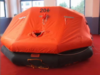 Radeau de sauvetage compact pour 15 personnes, type gonflable côtier, homologué SOLAS avec certificat CE