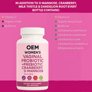 OEM 개인 라벨 여성의 질 프로 바이오 틱 프리 바이오 틱 크랜베리 D-ManNose 캡슐 - Product Image 3