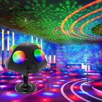 Nouveautés 360 °   Effets d'éclairage de scène, lumière LED pour ambiance de fête, bar, DJ, laser, 4 effets incroyables en 1, lumière de fête disco
