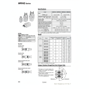 Pince rotative pour robot industriel SMC Pneumatics MRHQ10D-180S-N - Product Image 1