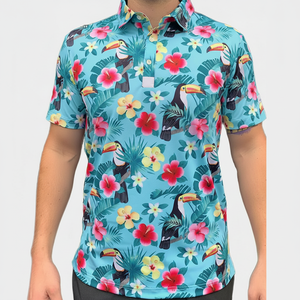 เสื้อโปโลพิมพ์180สแปนเด็กซ์92% 8% โพลีเอสเตอร์พิมพ์ซับลิเมชัน GSM - Product Image 1