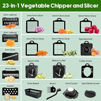 Keuken 23-in-1 handmatige mandoline keuken ui knoflook voedselhakker multifunctionele aardappel snijder rasp fruit groente snijmachine