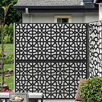 Pergola de jardin en aluminium découpée au laser CNC personnalisée, treillis, écran d'intimité, clôture de jardin, cloison suspendue, clôture encadrée, mur