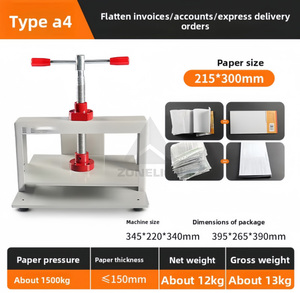 Macchina Manuale A3 Tutto in Uno per Taglio e Pressatura Carta, Attrezzatura per Rilegatura Libri per Impianti di Produzione - Product Image 5