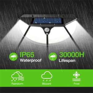 Applique murale solaire avec détecteur de mouvement PIR, étanche IP65, éclairage d'extérieur, idéal pour un jardin, un couloir, une cour ou un sentier - Product Image 3