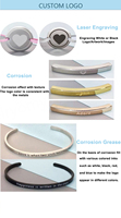 Pulseras Ajustables con Logotipo Personalizado, Barra de Acero Inoxidable, Cuerda de Nailon para Pulsera Trenzada