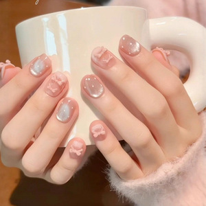 <span class=keywords><strong>Faux</strong></span> <span class=keywords><strong>ongles</strong></span> Qianya œil de chat à presser en ABS faits à la main, courts, de luxe, 3D avec colle pour femmes, vente en gros, 24 ou 30 pièces - Product Image 4