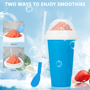 Gobelet à smoothie portable fait maison, machine à crème glacée, machine à slushie à double couche à presser et à congeler, gobelets pour jus, rapide - Product Image 5