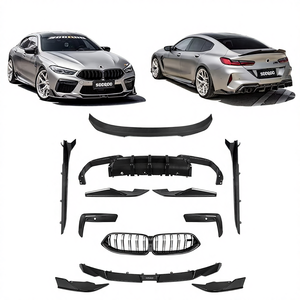 YICKU Kit de cuerpo de fibra de carbono seco para <span class=keywords><strong>BMW</strong></span> 8 Series <span class=keywords><strong>M8</strong></span> F92 F93 2019-2022 Actualización SOOQOO Estilo Tobera delantera Parrilla difusora trasera - Product Image 1