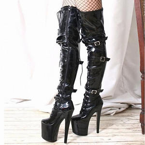 Banquet sexy 20 <span class=keywords><strong>cm</strong></span> haut <span class=keywords><strong>talon</strong></span> sur les <span class=keywords><strong>bottes</strong></span> au genou, <span class=keywords><strong>8</strong></span> pouces sexy scène piste <span class=keywords><strong>bottes</strong></span> - Product Image 3