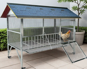 Paslanmaz Çelik, Sincap ve Yılan Önleyici, Yağmur Geçirmez, Açık Hava Tavuk Kümesi, Basit Tasarım, Kolay Kurulum, Büyük Kapasiteli - Product Image 1