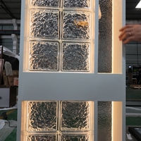 Cloison de séparation en verre en acier inoxydable sur mesure pour usine - Écran de séparation en verre texturé rétroéclairé par LED pour hôtel, restaurant, maison