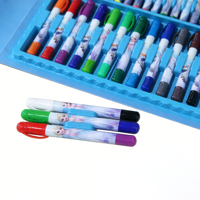 Ensemble de peinture artistique pour enfants sur le thème de La Reine des Neiges, 98 pièces, boîte de rangement portable, chevalet double face, crayons de couleur, marqueurs, crayons de couleur, kit de papeterie