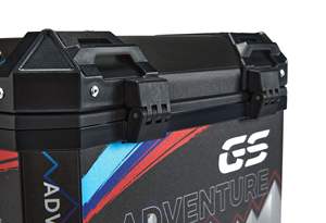 Boîte carrée en alliage plastique de 45 L avec dossier, doublure et autocollants, boîtes arrière pour moto, équipements de moto - Product Image 3