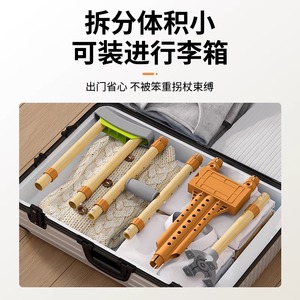 <b>Armpit</b> Crutch With Storage Drawer Height Adjustable Aluminum Alloy For Elderly Mobility Aid - Product Image 4