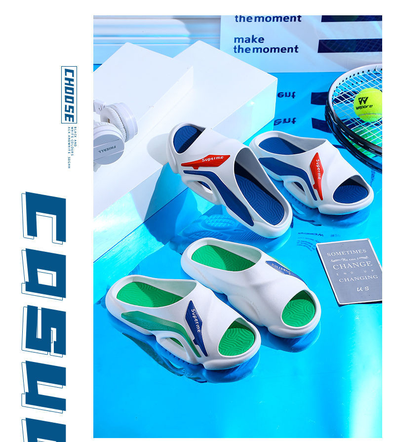 High Quality Summer Beach Slides Shoes EVA Bedroom Non-slip Sandals Men Slippers