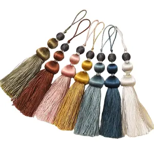 Silk Thread Rèm Tua Fringe Treo Bóng Tua Trim Phụ Kiện Rèm Bán Buôn Tua Rèm Tieback