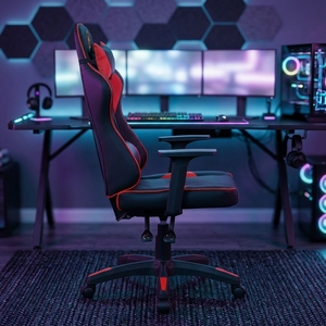 Silla de Juego de Cuero Estilo Racing con Logotipo Personalizado, Silla Giratoria para Oficina y Computadora con Elevación para Reuniones y Recepción - Product Image 4