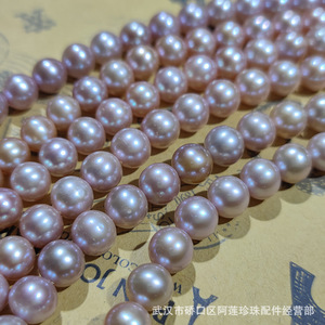 สร้อยคอมุกน้ำจืดเพาะเลี้ยง ขนาด 8-9 มม. คุณภาพ AAA รูปทรงกลม เรียบเนียน สีขาว ชมพู ม่วง สำหรับใส่ทุกวัน เครื่องประดับจูจี้ ขายส่ง - Product Image 3
