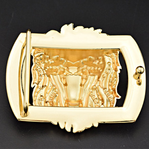 Boucle de ceinture en alliage de zinc personnalisée de haute qualité 39mm tête de loup plaque de nom occidental - Product Image 2