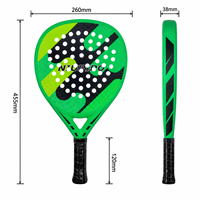 OEM de haute qualité, raquette de padel professionnelle, légère, portable, noyau en EVA souple, design personnalisé avec logo, fibre de carbone 3K 12K 18K 24K
