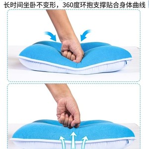 Pressure Sore <b>Pad</b> Square Blue Anti-Decubitus Cushion <b>For</b> Bedridden Patients <b>Hip</b> And Coccyx Care - Product Image 2