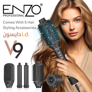 <span class=keywords><strong>ENZO</strong></span> EN-754 Tamaños grandes 5 en 1 Cepillo redondo Salón de belleza Iónico Original Soporte de peluquero Elección Juego de secador de pelo Hecho en China - Product Image 3