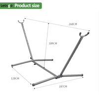 Hamac d'extérieur avec support, lit suspendu portable en toile, cadre anti-basculement pour intérieur