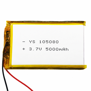 Batería de Polímero de Litio 105080 de 5000 mAh y 3.7 V, Batería Lipo OEM y ODM, Batería de Polímero Personalizada para Juguetes y Dispositivos Electrónicos - Product Image 1