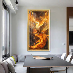 Phoenix <span class=keywords><strong>Nirvana</strong></span> pintura de pared decorativa pájaro blanco frente a Phoenix y fuego paisaje auspicioso para sala de estar porche - Product Image 4