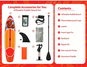 กระดานโต้คลื่นแบบพองลมที่มีแรงลอยตัวสูง, พื้น EVA กันลื่น, ดีไซน์ทันสมัยแบบจีน, กระดานพายสำหรับกิจกรรมทางน้ำกลางแจ้ง - Product Image 3