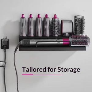 Support <span class=keywords><strong>mural</strong></span> simple en métal de luxe léger pour fer à friser électrique, sans perçage - Product Image 3